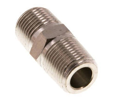 3/8'' NPT x R 3/8'' Latón niquelado Espiga doble 60 Bar