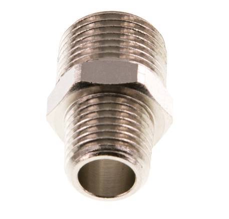 R 3/8'' x R 1/4'' Nickel plated Brass Double Nipple 16 Bar [5 Pieces]