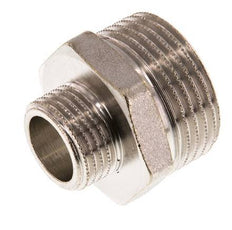 G 1'' x G 1/2'' Espiga doble de latón niquelado 16 Bar
