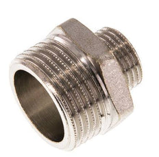 G 1'' x G 1/2'' Espiga doble de latón niquelado 16 Bar