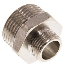 G 1'' x G 1/2'' Espiga doble de latón niquelado 16 Bar