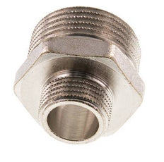G 1'' x G 1/2'' Espiga doble de latón niquelado 16 Bar
