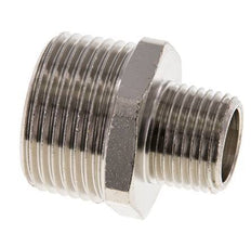 R 1'' x R 1/2'' Espiga doble de latón niquelado 16 Bar