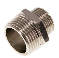 R 1'' x R 3/4'' Espiga doble de latón niquelado 16 Bar