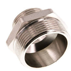 G 1 1/2'' x G 1'' Espiga doble de latón niquelado 16 Bar