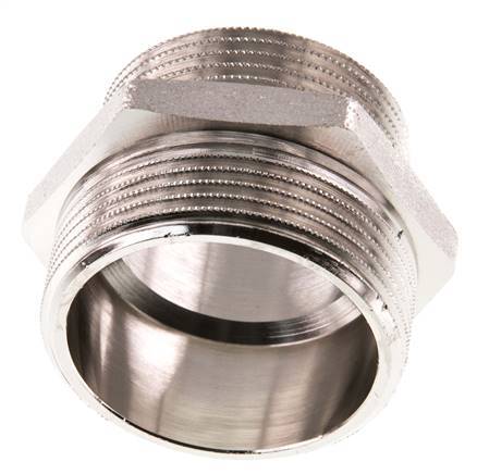 G 1 1/2'' x G 1 1/4'' Espiga doble de latón niquelado 16 Bar