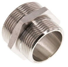 G 1 1/2'' x G 1 1/4'' Espiga doble de latón niquelado 16 Bar