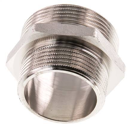 G 1 1/2'' x G 1 1/4'' Espiga doble de latón niquelado 16 Bar