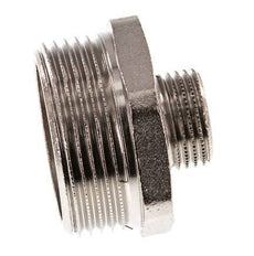 G 1 1/4'' x G 1/2'' Espiga doble de latón niquelado 16 Bar