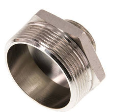 G 2'' x G 1'' Espiga doble de latón niquelado 16 Bar