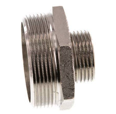 G 2'' x G 1'' Espiga doble de latón niquelado 16 Bar
