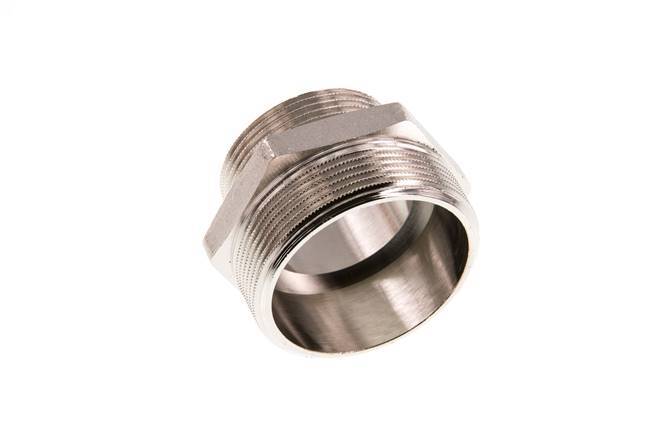 G 2'' x G 1 1/2'' Espiga doble de latón niquelado 16 Bar