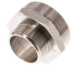 G 2'' x G 1 1/4'' Espiga doble de latón niquelado 16 Bar