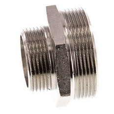 G 2'' x G 1 1/4'' Espiga doble de latón niquelado 16 Bar