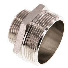 G 2'' x G 1 1/4'' Espiga doble de latón niquelado 16 Bar