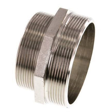 G 3'' x G 2 1/2'' Espiga doble de latón niquelado 16 Bar