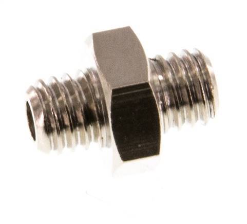 M5 Nickel plated Brass Double Nipple 16 Bar [10 Pieces]