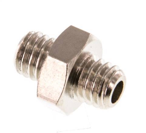M5 Nickel plated Brass Double Nipple 16 Bar [10 Pieces]