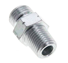 UNF 9/16''-18 x 1/4'' NPT Acero cincado Espiga doble ORFS 630 Barra - Hidráulica