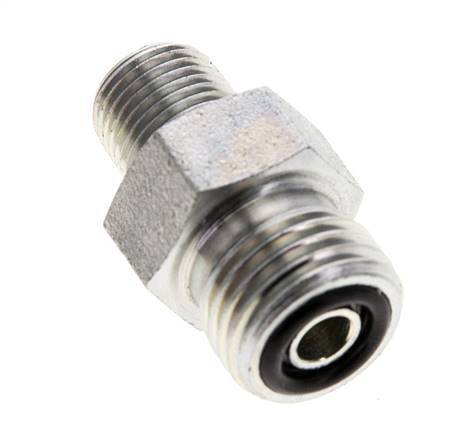 UNF 9/16''-18 x 1/8'' NPT Acero cincado Espiga doble ORFS 630 Barra - Hidráulica