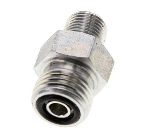 UNF 9/16''-18 x 1/8'' NPT Acero cincado Espiga doble ORFS 630 Barra - Hidráulica