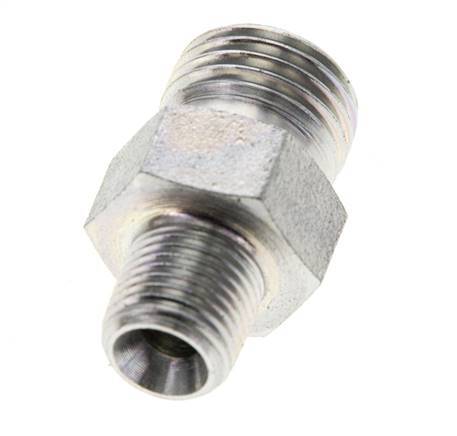 UNF 9/16''-18 x 1/8'' NPT Acero cincado Espiga doble ORFS 630 Barra - Hidráulica