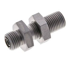 UNF 9/16''-18 Macho Accesorio de mamparo de acero galvanizado ORFS 630 Bar - Hidráulico