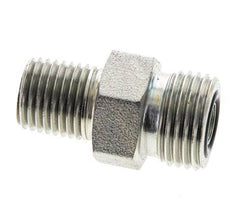 UN 11/16''-16 x 1/4'' NPT Acero zincado Espiga doble ORFS 630 Barra - Hidráulica