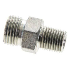 UN 11/16''-16 x 1/4'' NPT Acero zincado Espiga doble ORFS 630 Barra - Hidráulica