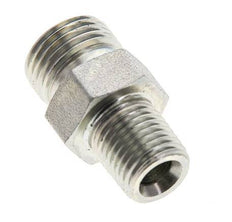 UN 11/16''-16 x 1/4'' NPT Acero zincado Espiga doble ORFS 630 Barra - Hidráulica