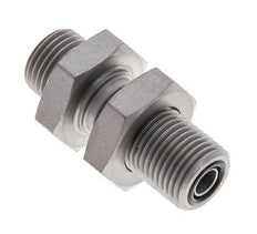 UN 11/16''-16 Macho Accesorio pasante de acero galvanizado ORFS 630 Bar - Hidráulico