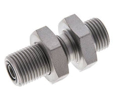 UN 11/16''-16 Macho Accesorio pasante de acero galvanizado ORFS 630 Bar - Hidráulico