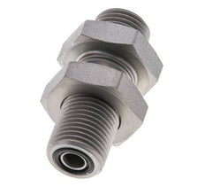 UN 11/16''-16 Macho Accesorio pasante de acero galvanizado ORFS 630 Bar - Hidráulico