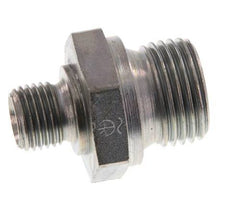 G 1/2'' x G 1/4'' Acero cincado Espiga Doble 400 Bar - Hidráulica [2 Piezas]