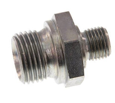G 1/2'' x G 1/4'' Acero cincado Espiga Doble 400 Bar - Hidráulica [2 Piezas]