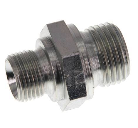 G 1/2'' x G 3/8'' Acero cincado Espiga doble 400 - Hidráulica [2 Piezas]