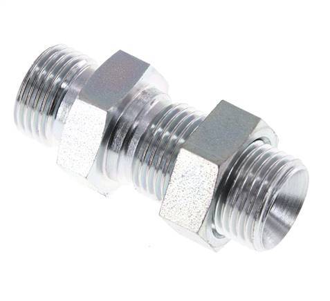 G 1/2'' Pasamuros de acero galvanizado Doble boquilla 350 Bar - Hidráulico
