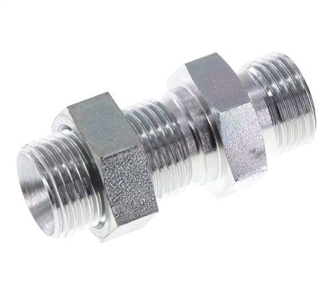 G 1/2'' Pasamuros de acero galvanizado Doble boquilla 350 Bar - Hidráulico