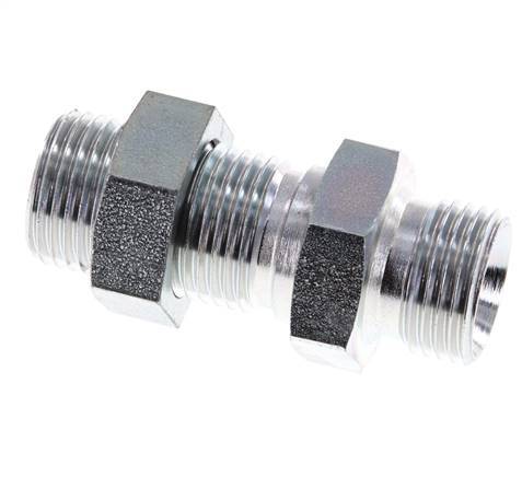 G 1/2'' Pasamuros de acero galvanizado Doble boquilla 350 Bar - Hidráulico