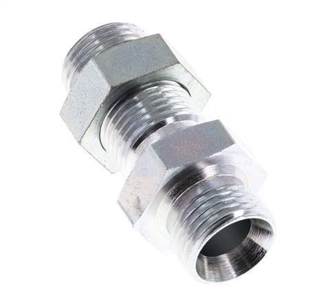 G 1/2'' Pasamuros de acero galvanizado Doble boquilla 350 Bar - Hidráulico