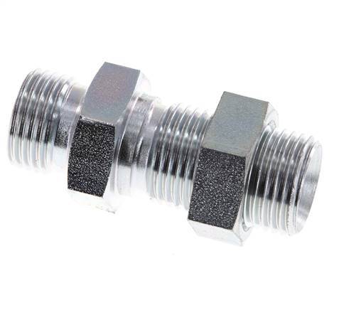 G 1/2'' Pasamuros de acero galvanizado Doble boquilla 350 Bar - Hidráulico