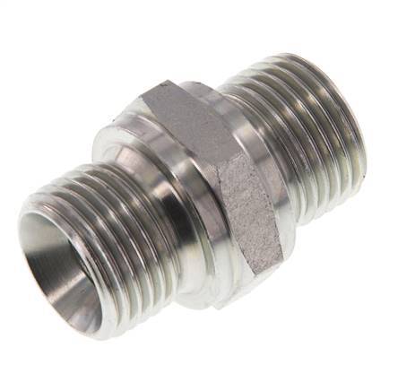 G 1/2'' Acero zincado Espiga doble 400 Bar - Hidráulico [2 Piezas]