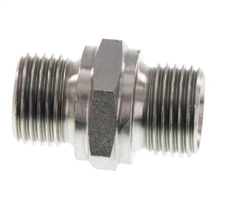 G 1/2'' Acero zincado Espiga doble 400 Bar - Hidráulico [2 Piezas]
