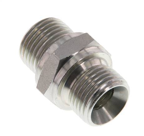 G 1/2'' Acero zincado Espiga doble 400 Bar - Hidráulico [2 Piezas]