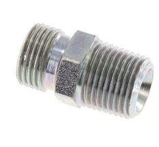 1/2'' NPT x G 1/2'' Acero cincado Doble Racor de 3 piezas 280 Bar - Hidráulico