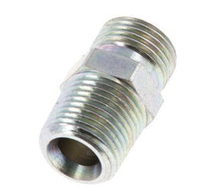 1/2'' NPT x G 1/2'' Acero cincado Doble Racor de 3 piezas 280 Bar - Hidráulico