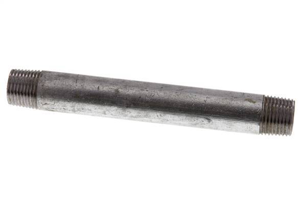 R 1/2'' Zinc plated Steel Double Pipe Nipple 50 Bar DIN 2982 - 150mm [5 Pieces]