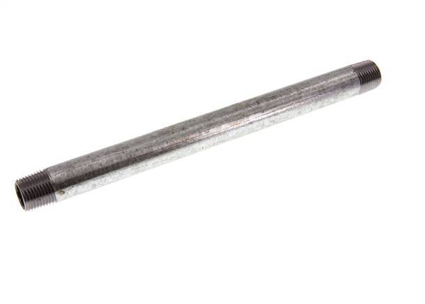 R 1/2'' Zinc plated Steel Double Pipe Nipple 50 Bar DIN 2982 - 250mm [2 Pieces]