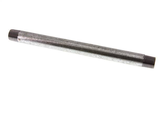 R 1/2'' Zinc plated Steel Double Pipe Nipple 50 Bar DIN 2982 - 250mm [2 Pieces]