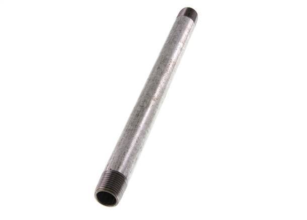 R 1/2'' Zinc plated Steel Double Pipe Nipple 50 Bar DIN 2982 - 250mm [2 Pieces]